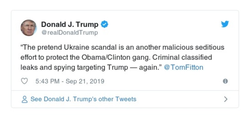 Post preview from Donald Trump