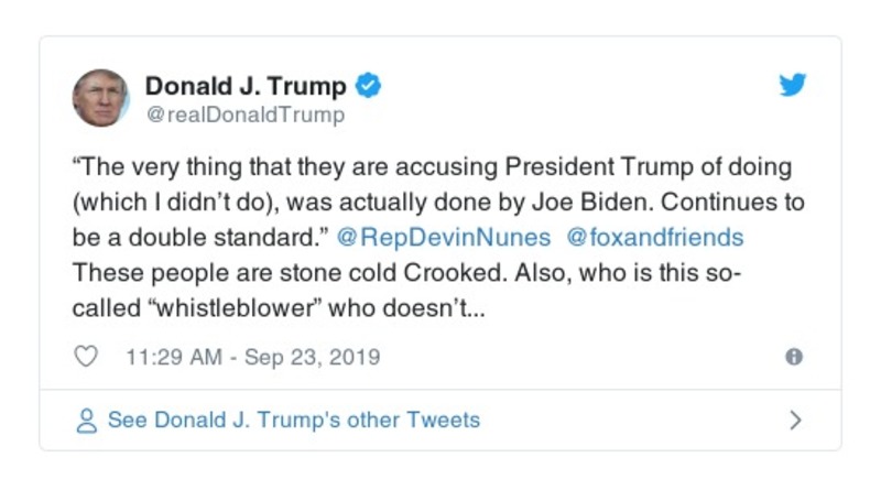 Post preview from Donald Trump