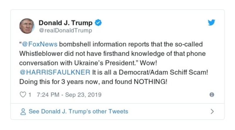 Post preview from Donald Trump