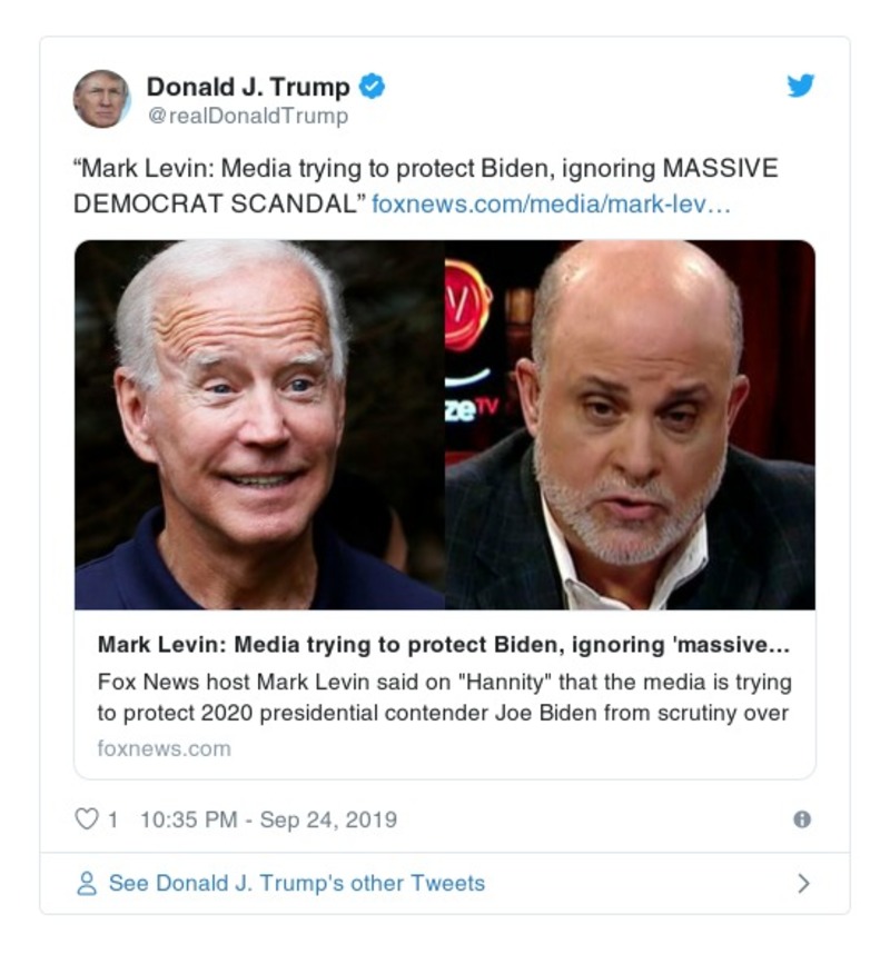 Post preview from Donald Trump