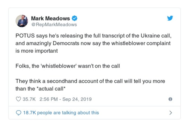 Post preview from Donald Trump