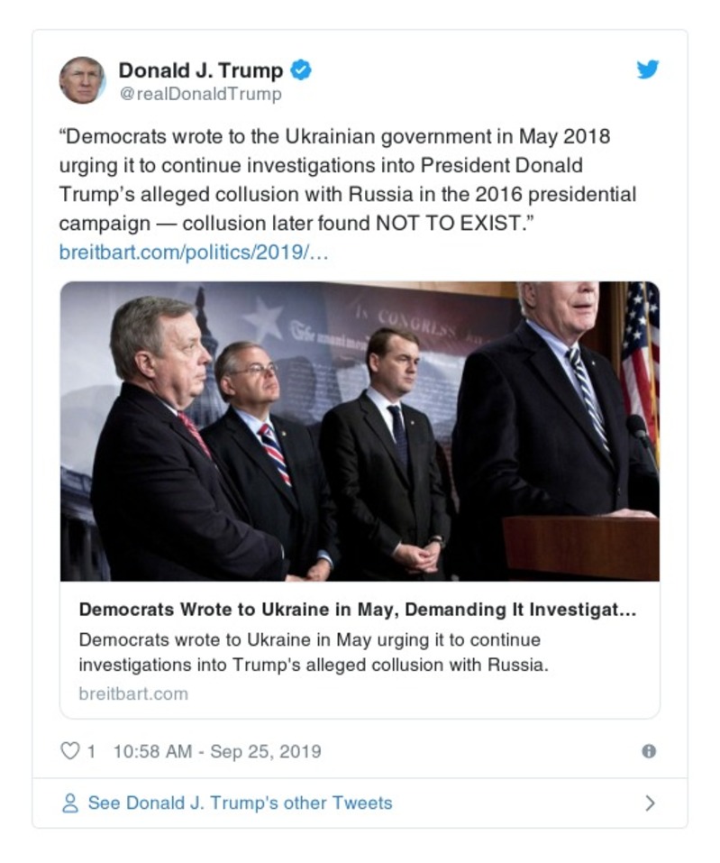 Post preview from Donald Trump