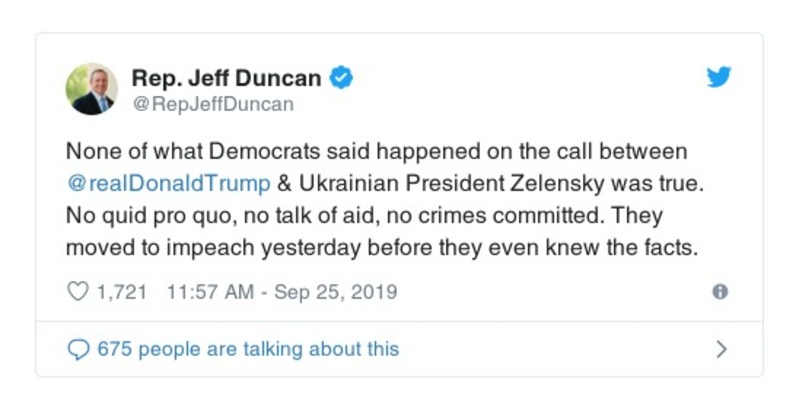 Post preview from Donald Trump