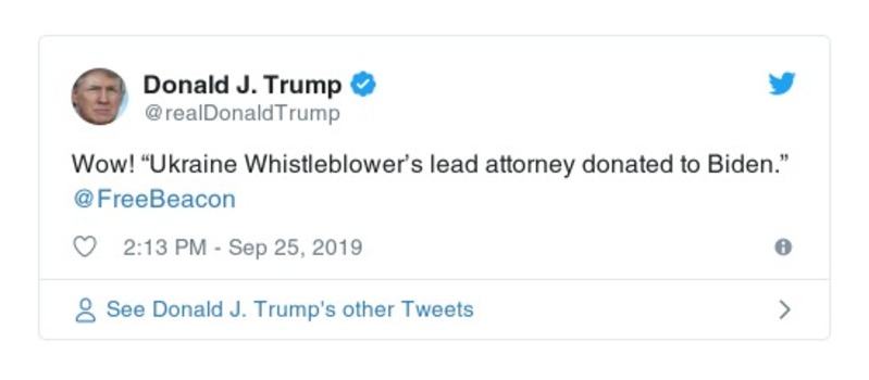 Post preview from Donald Trump