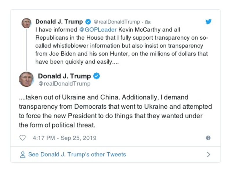 Post preview from Donald Trump