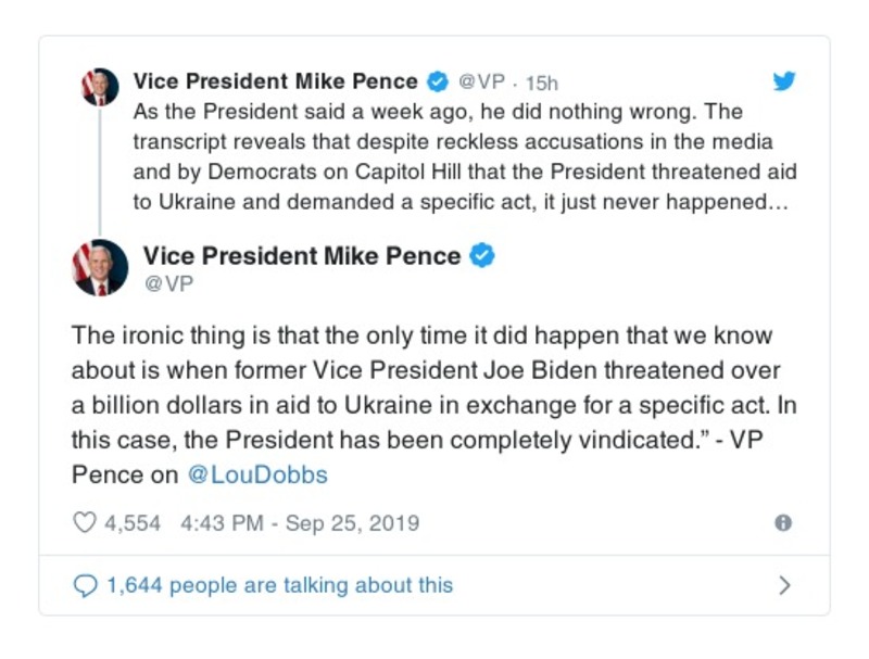 Post preview from Donald Trump