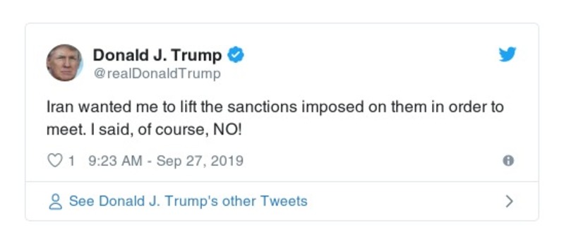 Post preview from Donald Trump