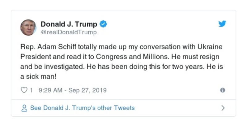 Post preview from Donald Trump