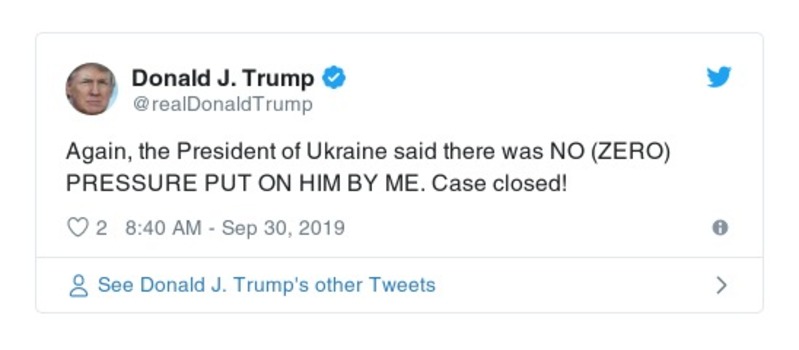 Post preview from Donald Trump