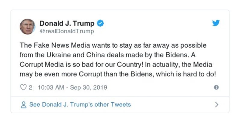 Post preview from Donald Trump