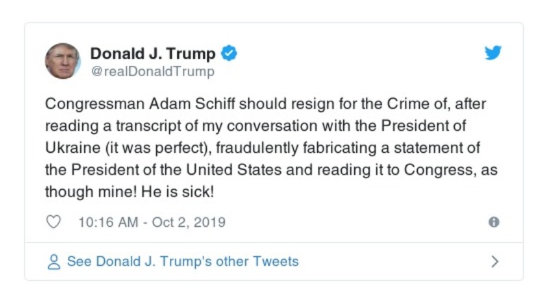 Post preview from Donald Trump