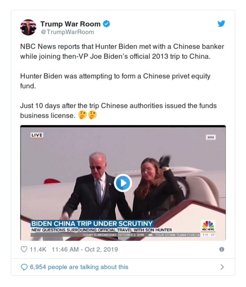 Post preview from Donald Trump