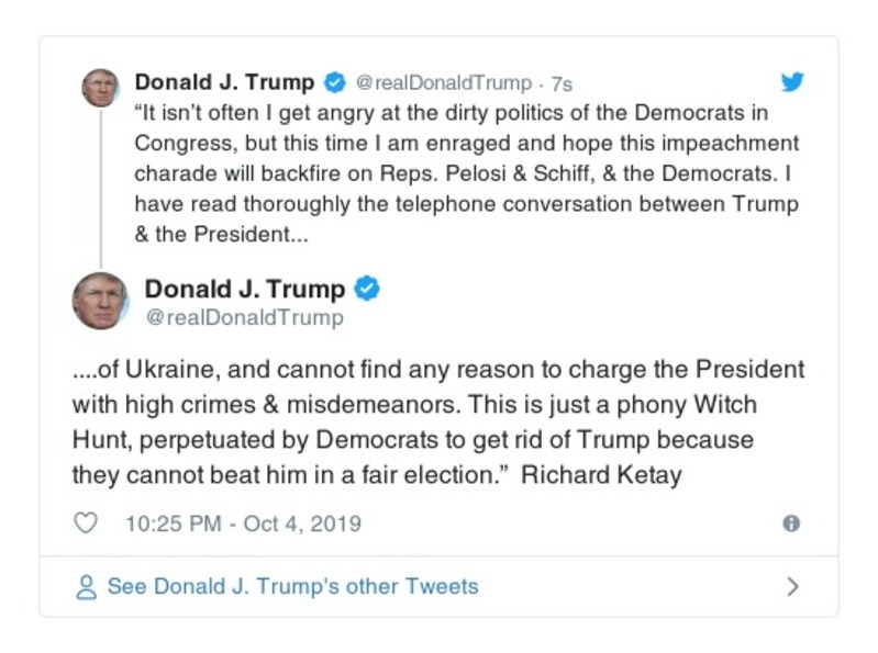 Post preview from Donald Trump