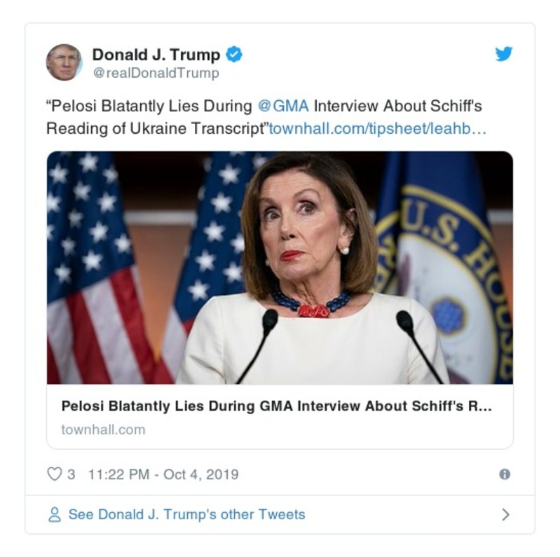 Post preview from Donald Trump