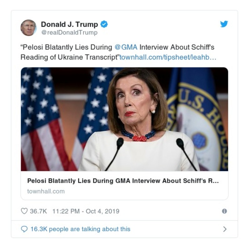 Post preview from Donald Trump