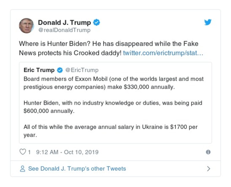 Post preview from Donald Trump