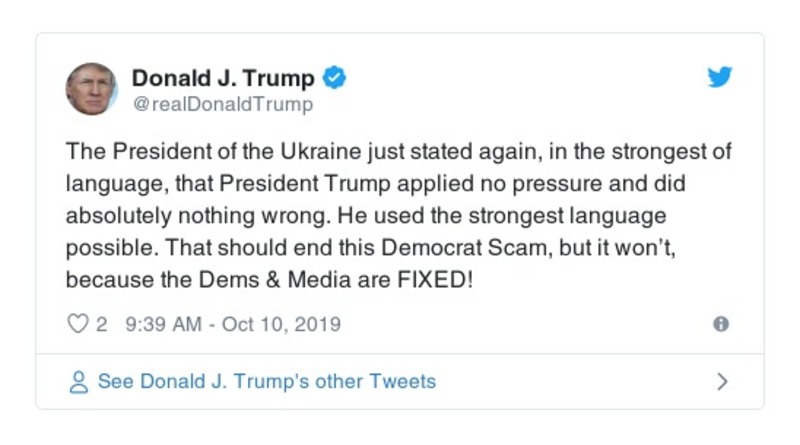 Post preview from Donald Trump