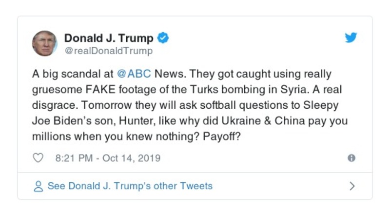 Post preview from Donald Trump