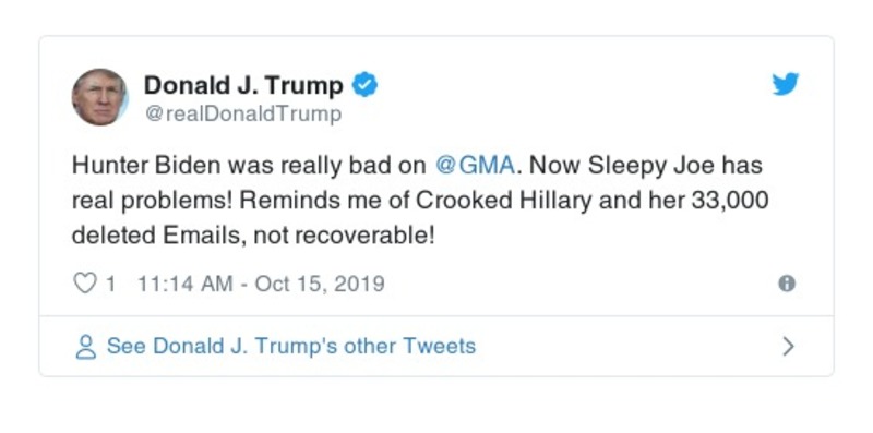 Post preview from Donald Trump