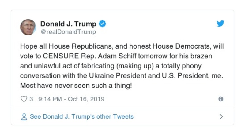 Post preview from Donald Trump