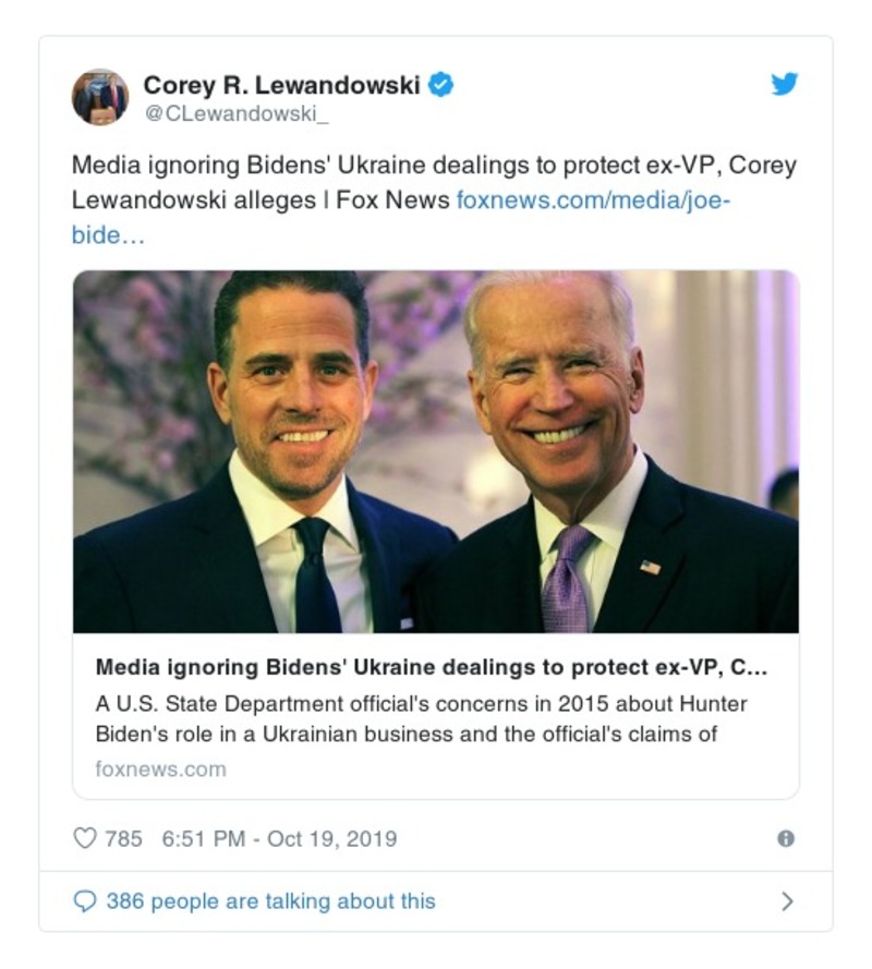 Post preview from Donald Trump