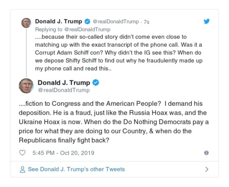 Post preview from Donald Trump