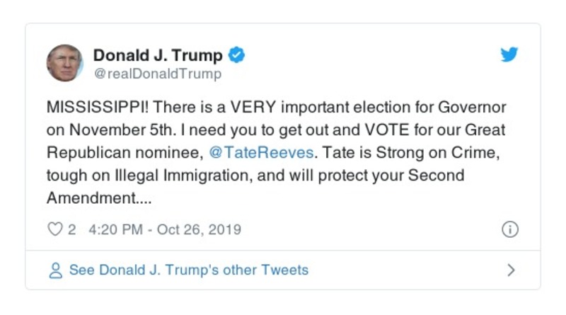 Post preview from Donald Trump