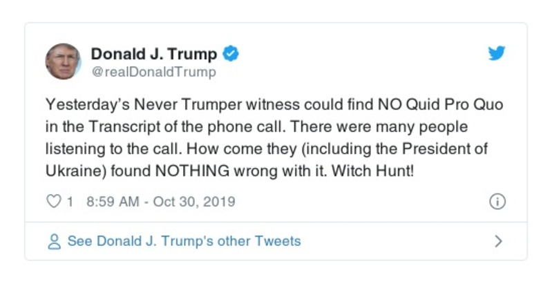 Post preview from Donald Trump