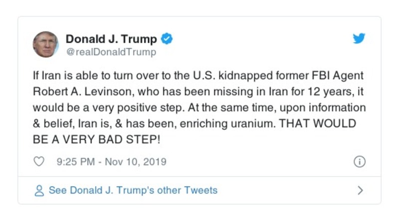 Post preview from Donald Trump