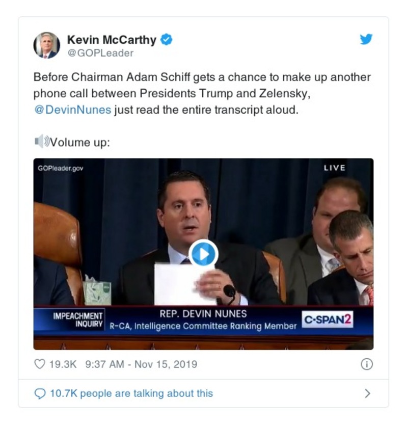 Post preview from Donald Trump