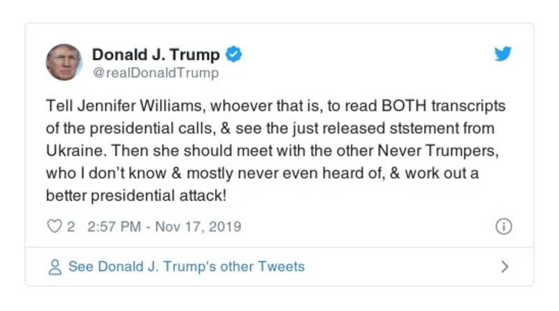 Post preview from Donald Trump