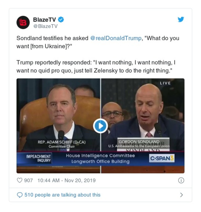 Post preview from Donald Trump