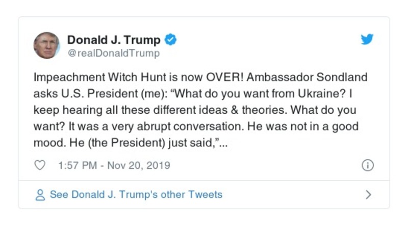 Post preview from Donald Trump