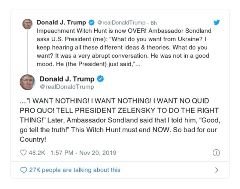 Post preview from Donald Trump