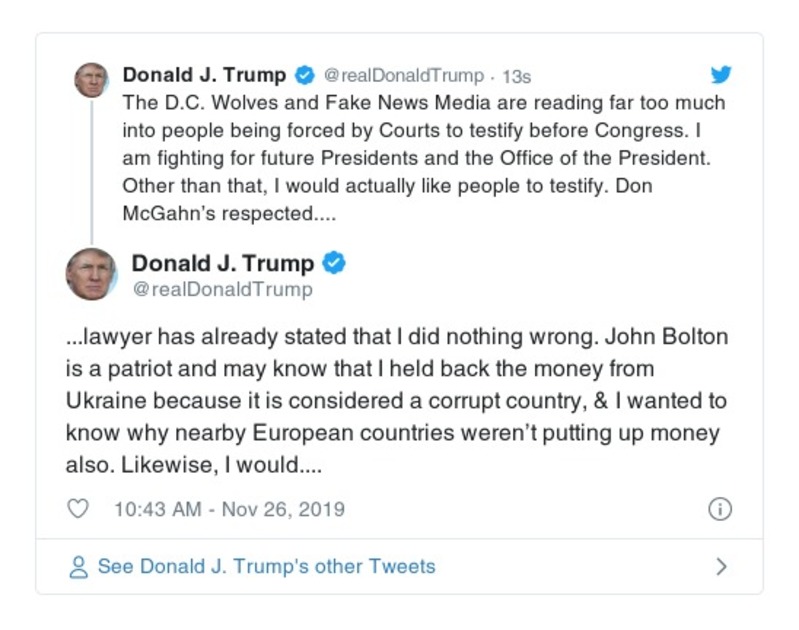 Post preview from Donald Trump