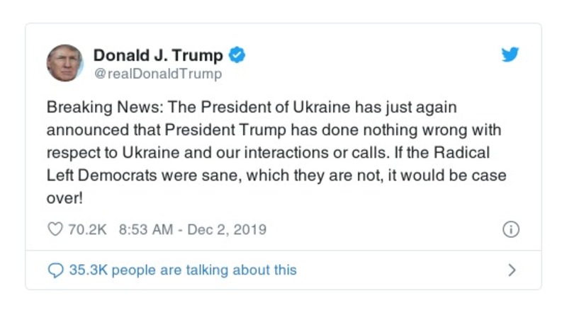 Post preview from Donald Trump