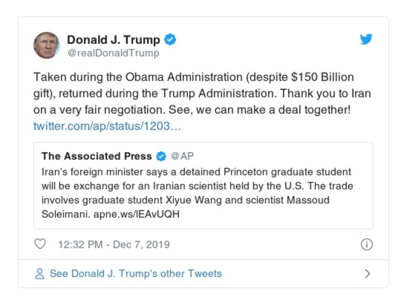 Post preview from Donald Trump