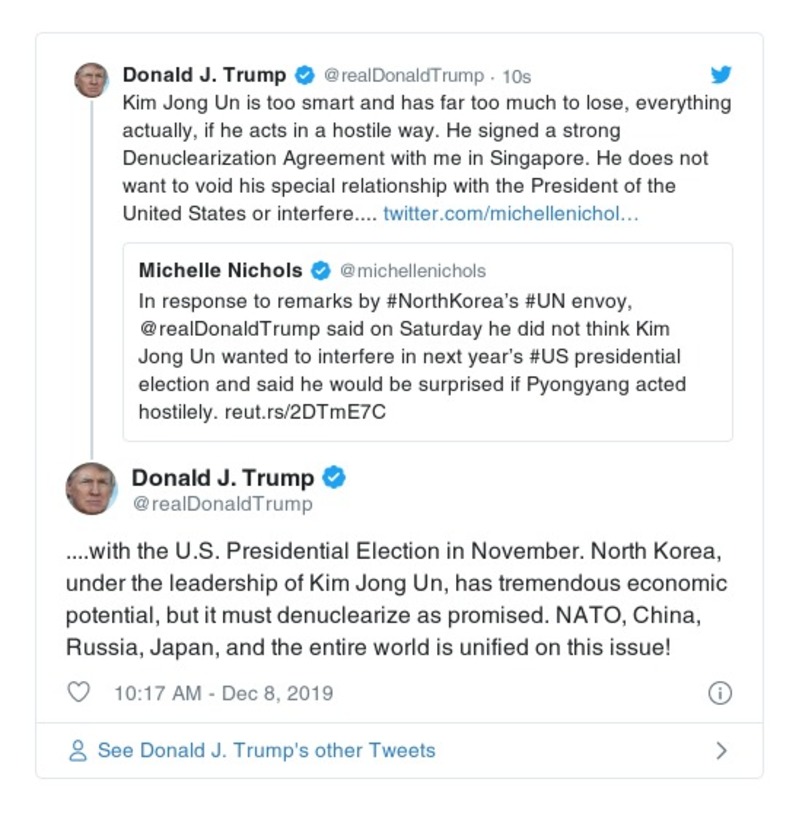 Post preview from Donald Trump