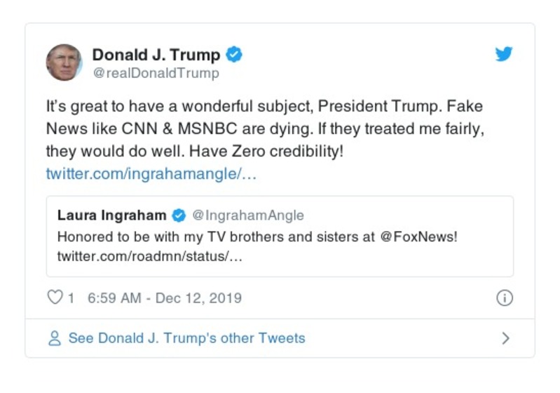 Post preview from Donald Trump