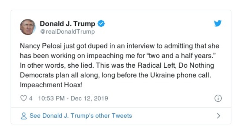 Post preview from Donald Trump