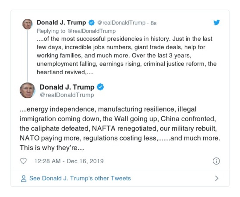 Post preview from Donald Trump