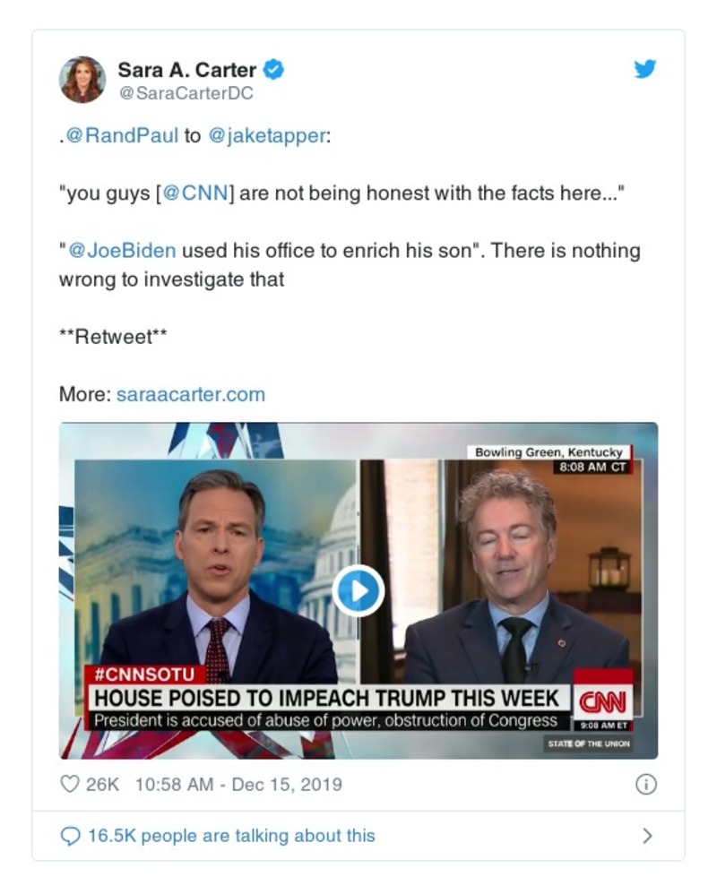 Post preview from Donald Trump