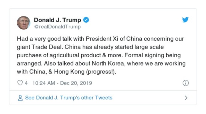 Post preview from Donald Trump