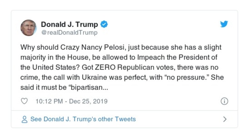 Post preview from Donald Trump