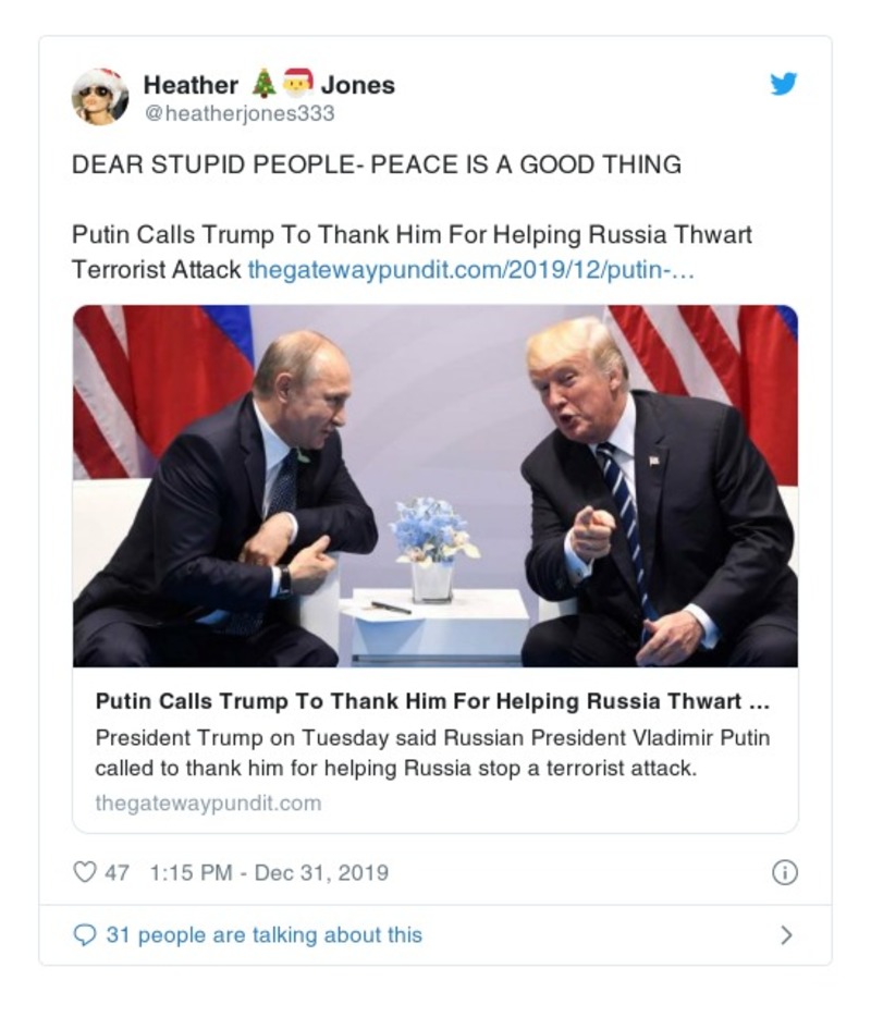 Post preview from Donald Trump