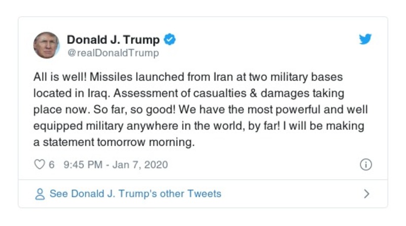 Post preview from Donald Trump