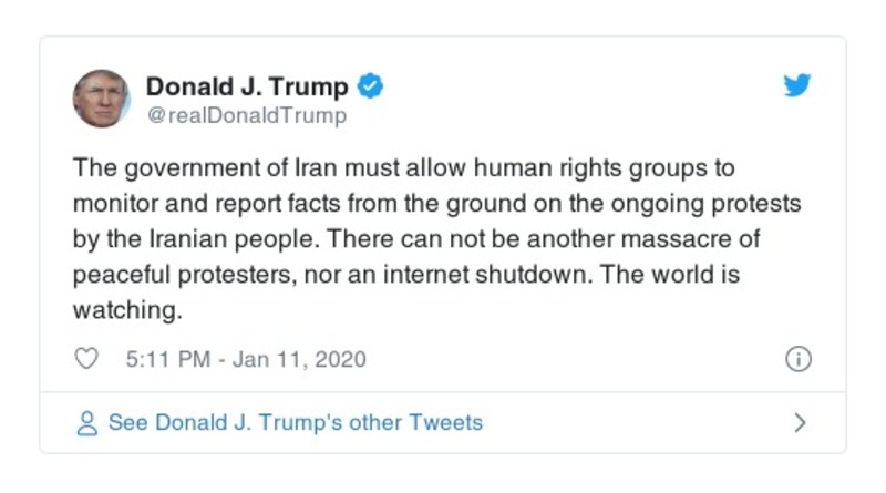 Post preview from Donald Trump