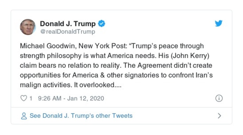 Post preview from Donald Trump