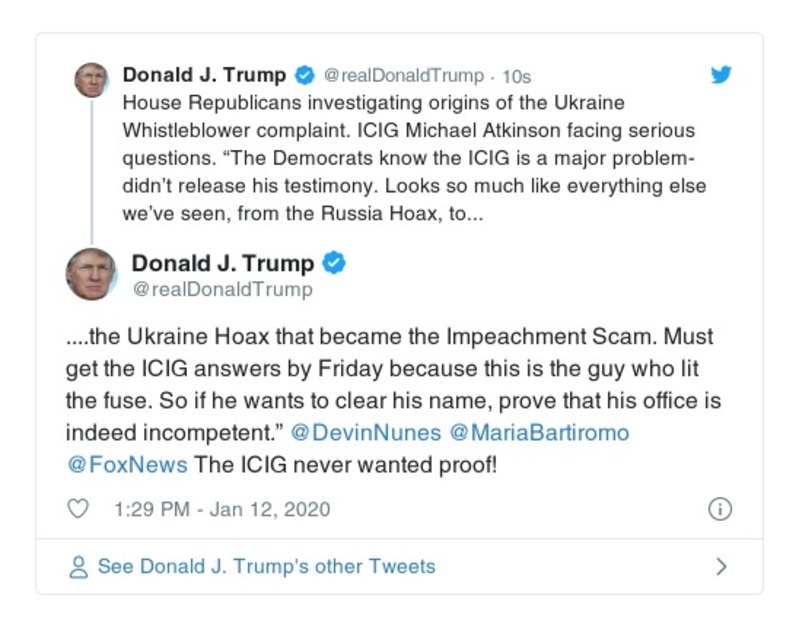 Post preview from Donald Trump