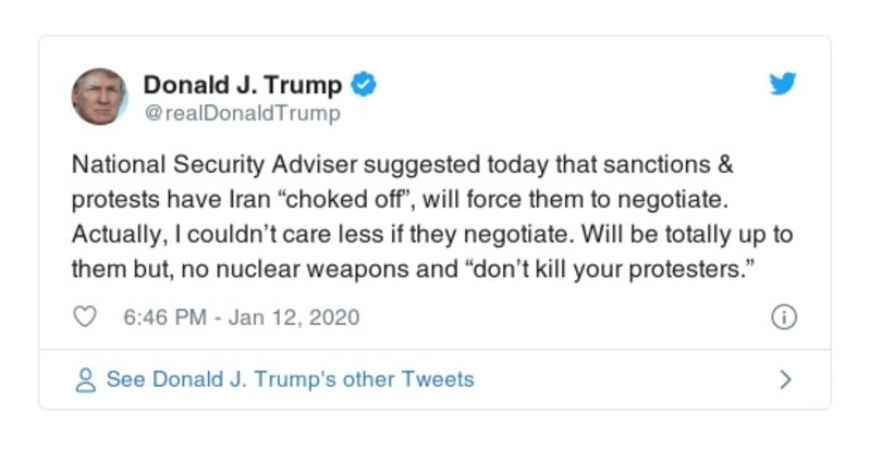 Post preview from Donald Trump